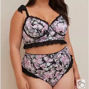 Torrid Satin Ruffle High-Rise Thong Panty